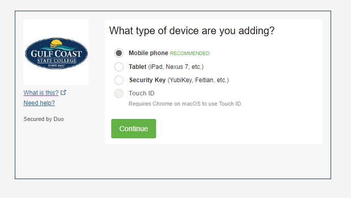 What type of device are you adding?