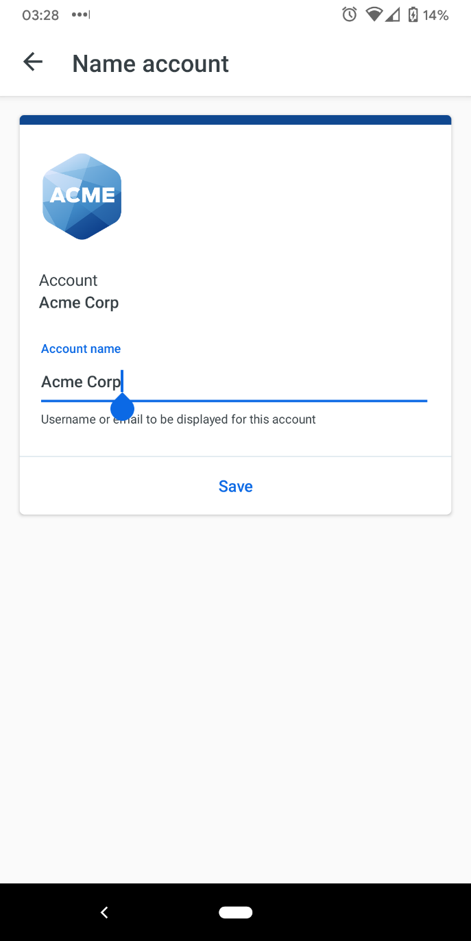 Enter Account Name