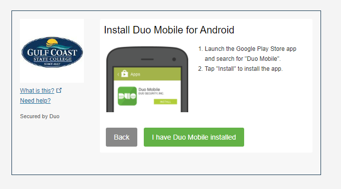 Install Duo Mobile for Android