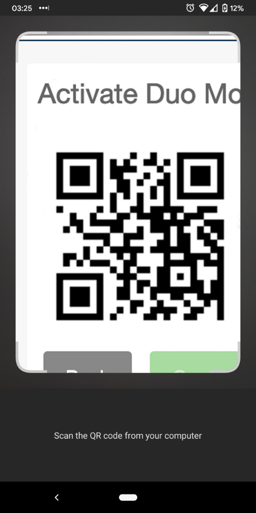 Scan QR code from your computer