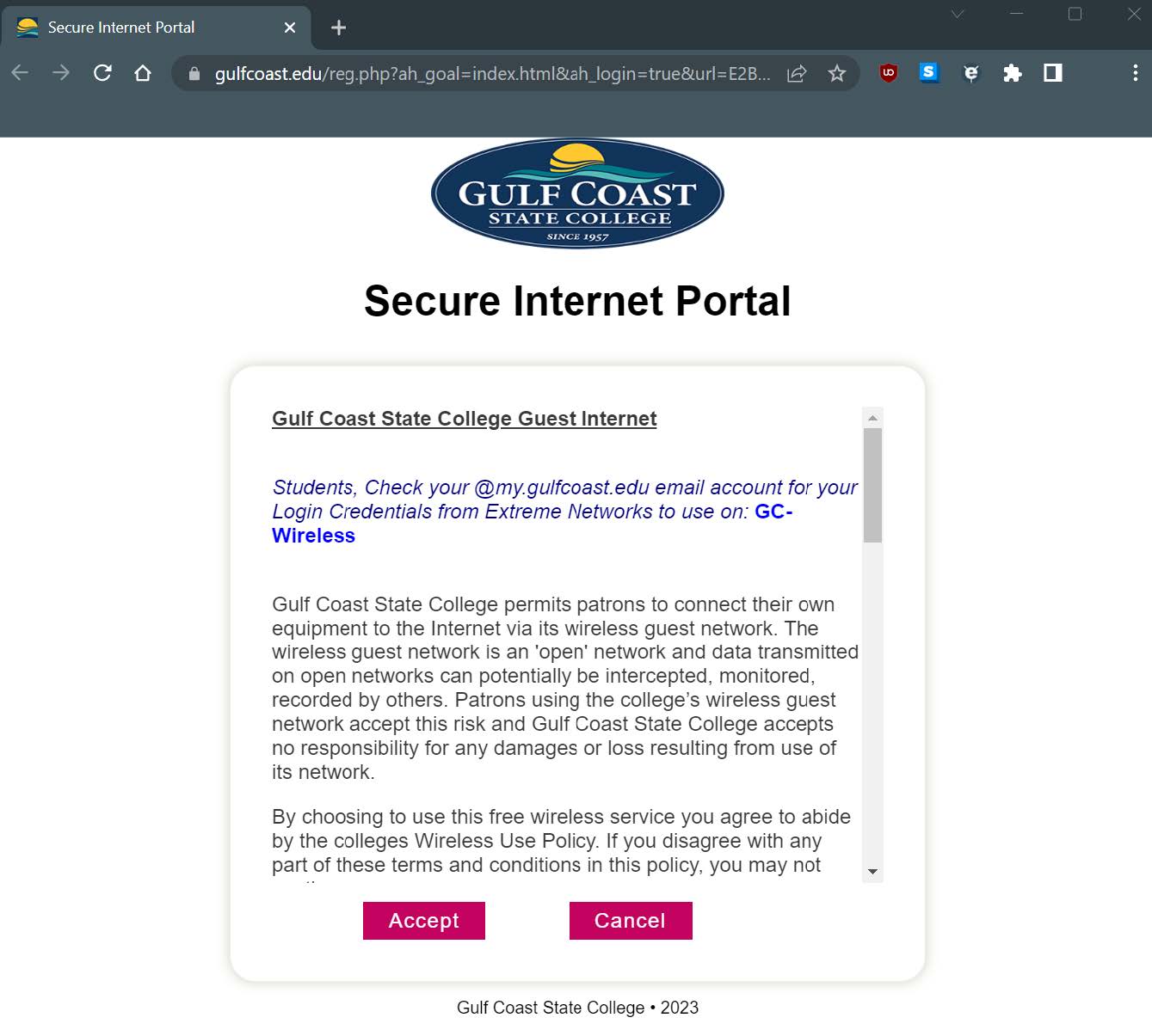 Secure Internet Portal