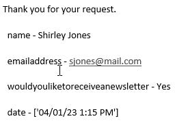 Image showing Preview email message