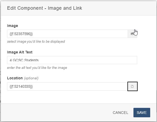 Image showing Edit Component