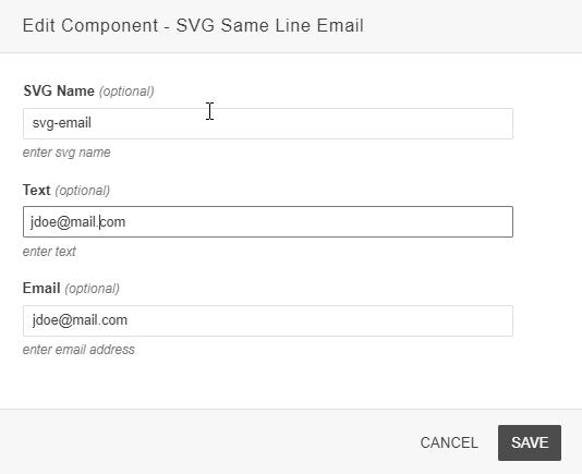 Image showing Insert SVG Same Line Email