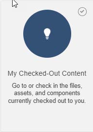 Image showing My Checked-Out Content gadget on Dashboard