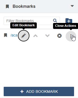 Image showing Edit bookmark