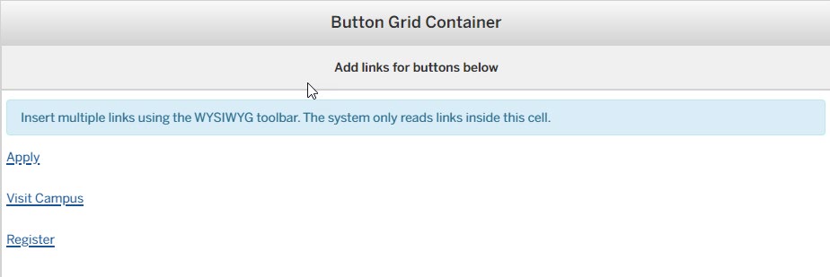 Image showing Insert Button Grid Container