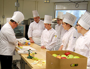 Students in Kitchen