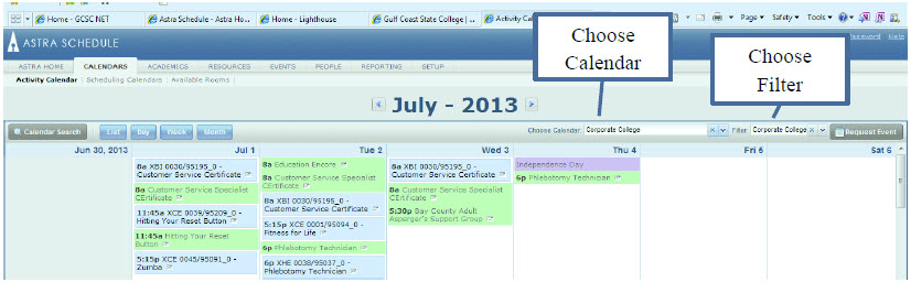 Calendar View