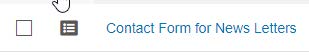 Image showing Contact Form for News Letter