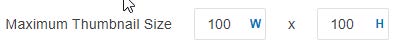 Image showing Maximum Thumbnail Size