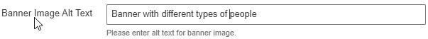 Image showing Banner image alt text