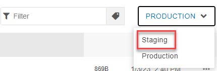 Image showing Production to Staging