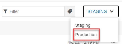 Image showing Staging to Production