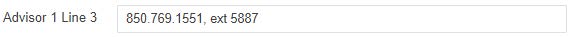 Image showing Advisor 1 Line 3  input field