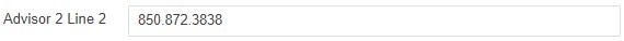 Image showing Advisor 2 Line 2  input field