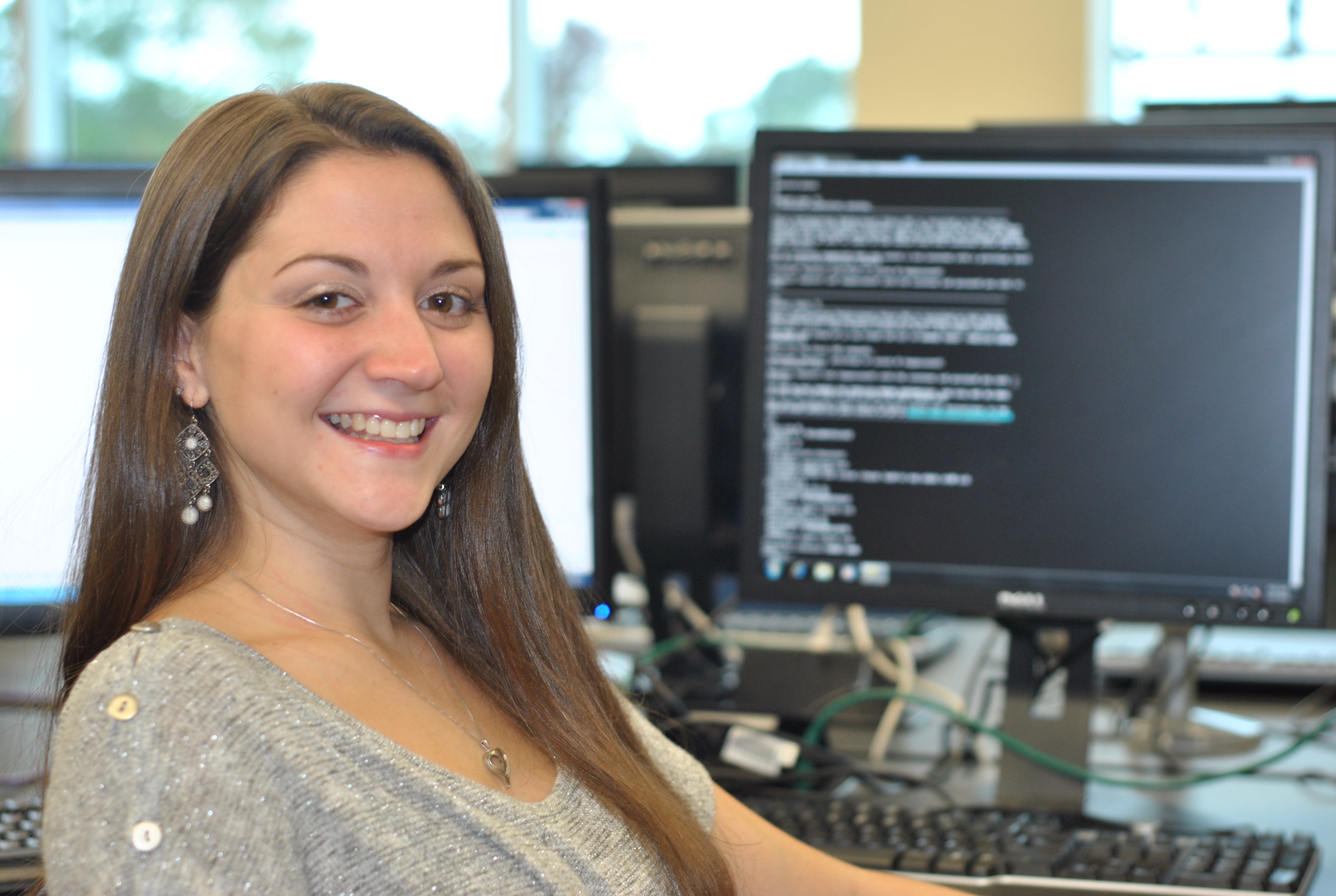 Girl at a computer