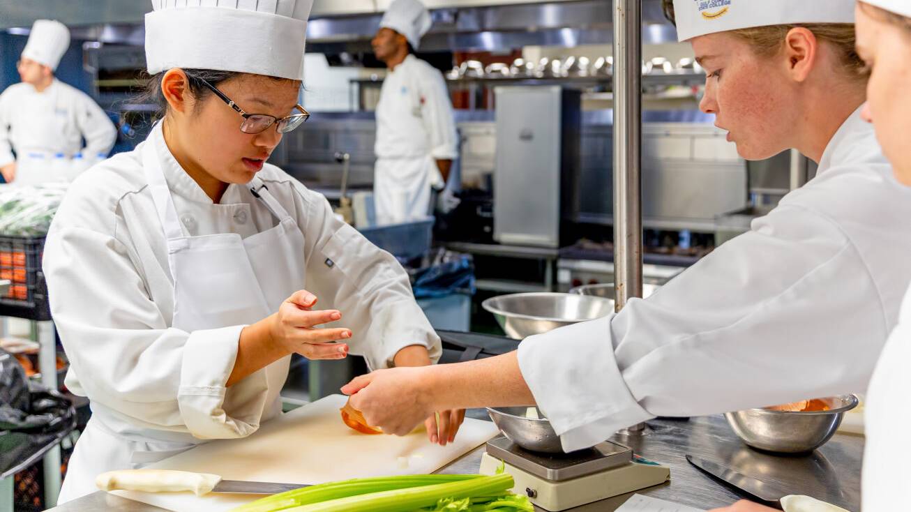 Students in Kitchen