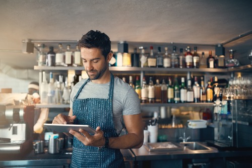 Man in Wine Bar