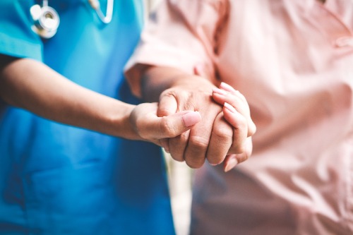 Nurse with patient