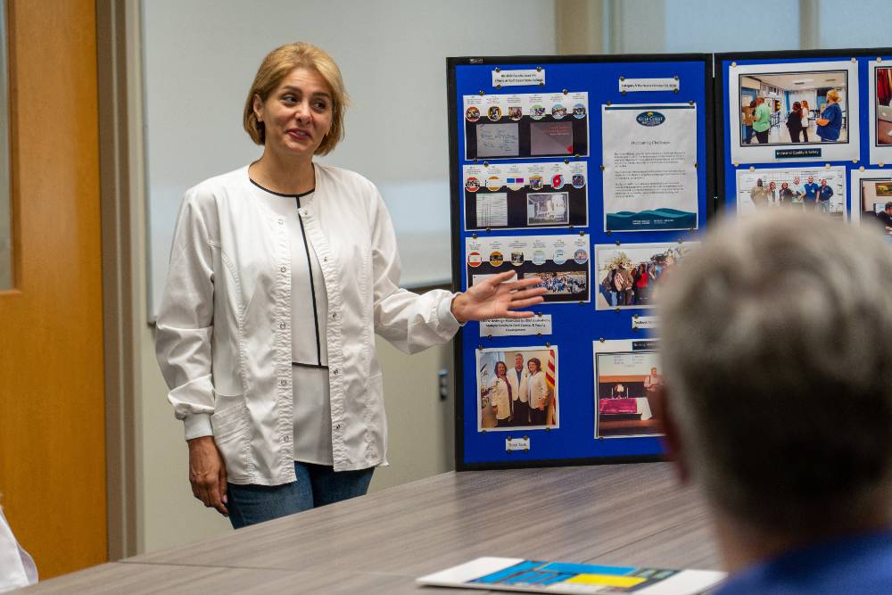 Nursing Student Presenting