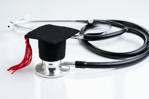 Stethescope with Graduation Cap