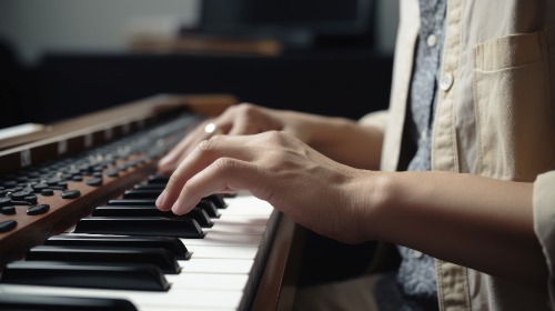 Man playing piano