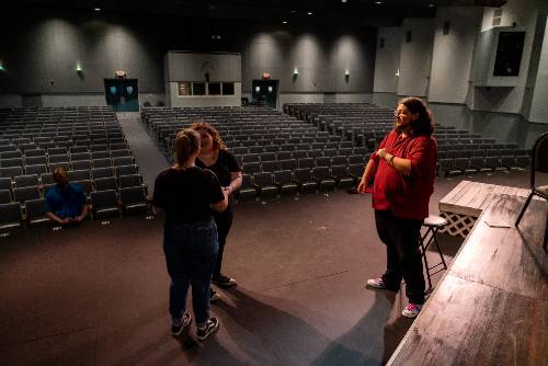 Rehearsing for a play