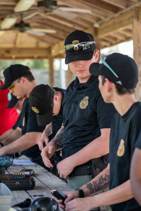 Students at Firing Range