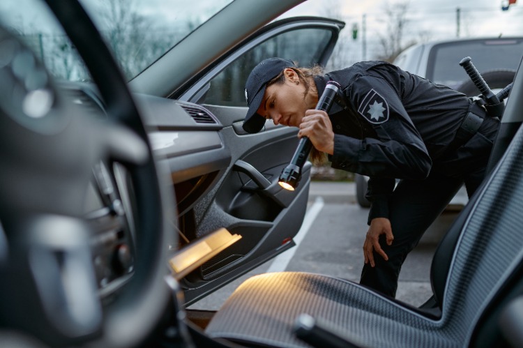 Woman Searching Car