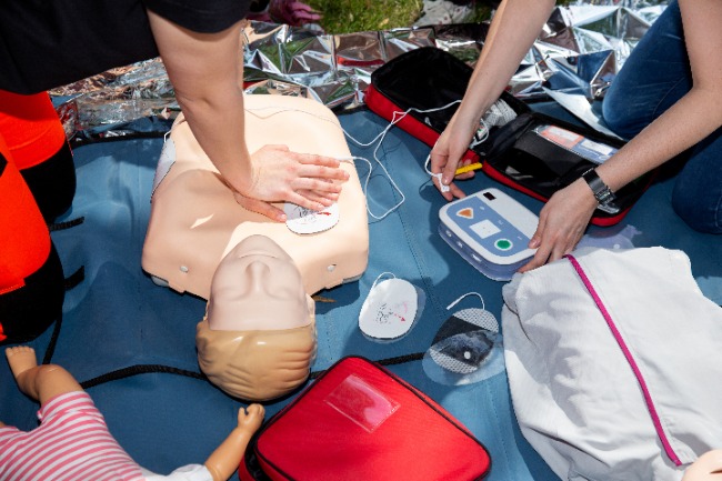 CPR Dummy getting CPR