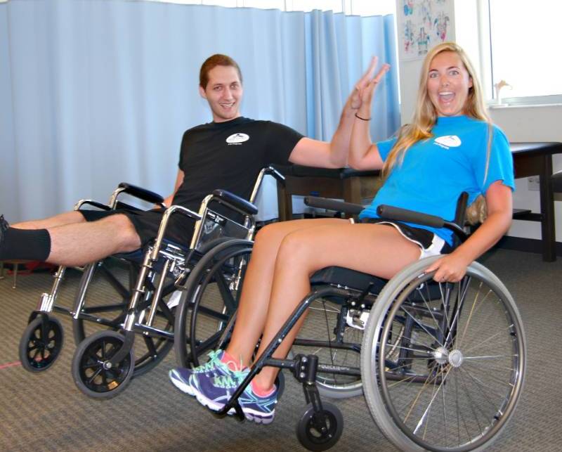 2 students in wheel chairs