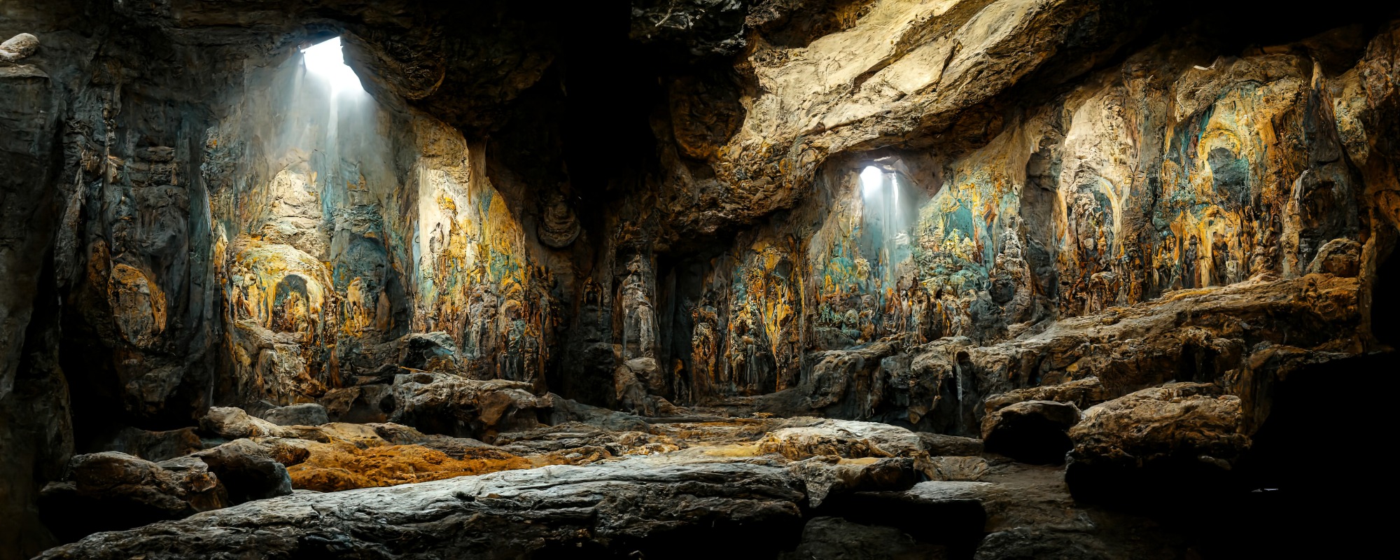 Cave with painting