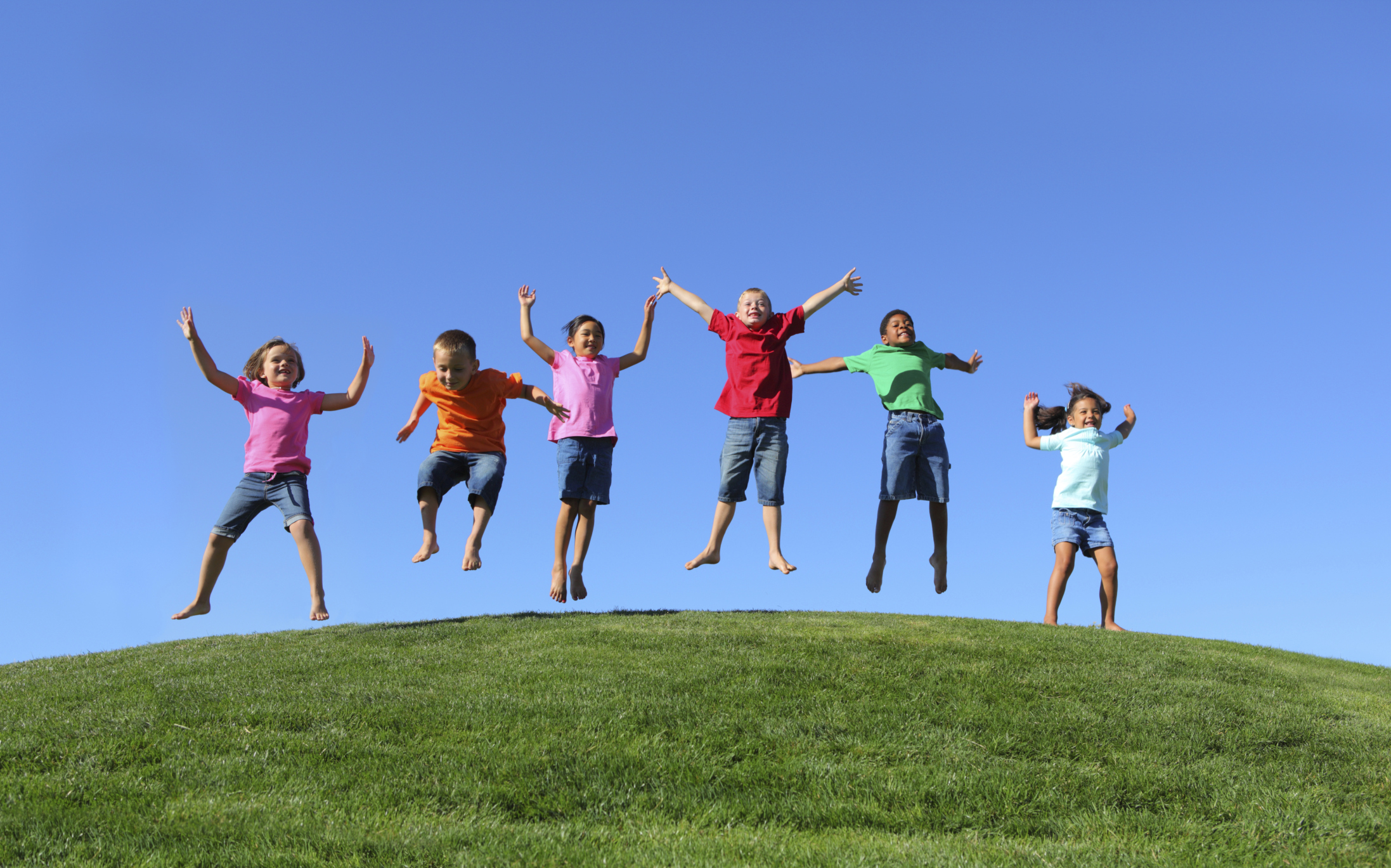 Children jumping