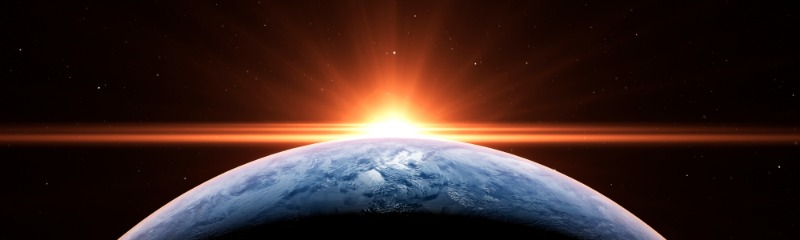 Earth and sun