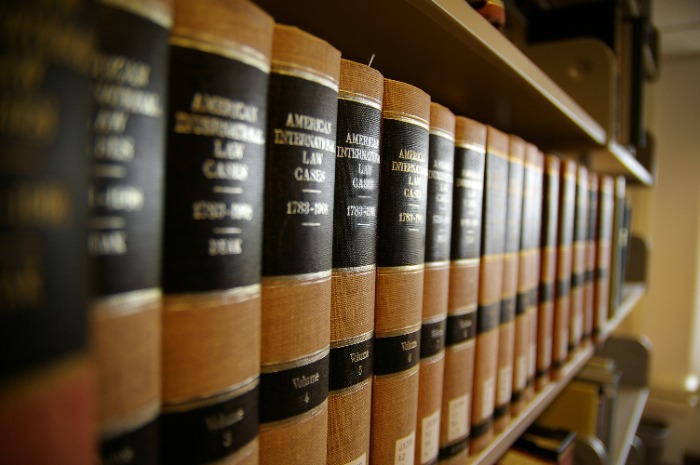 Law Books in book shelves