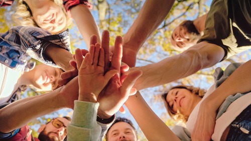 Hands in a circle