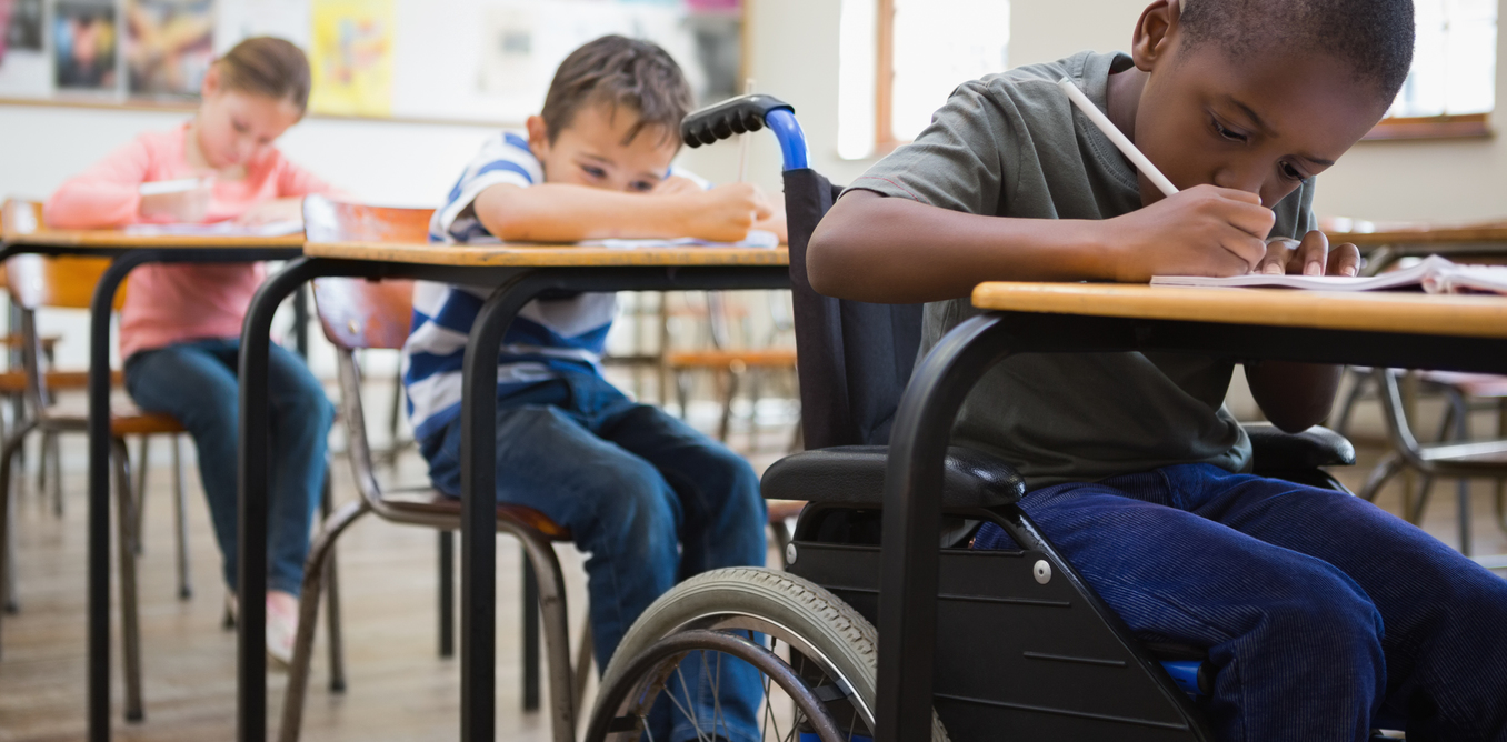 student in wheel chair