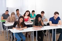 Students in a classroom