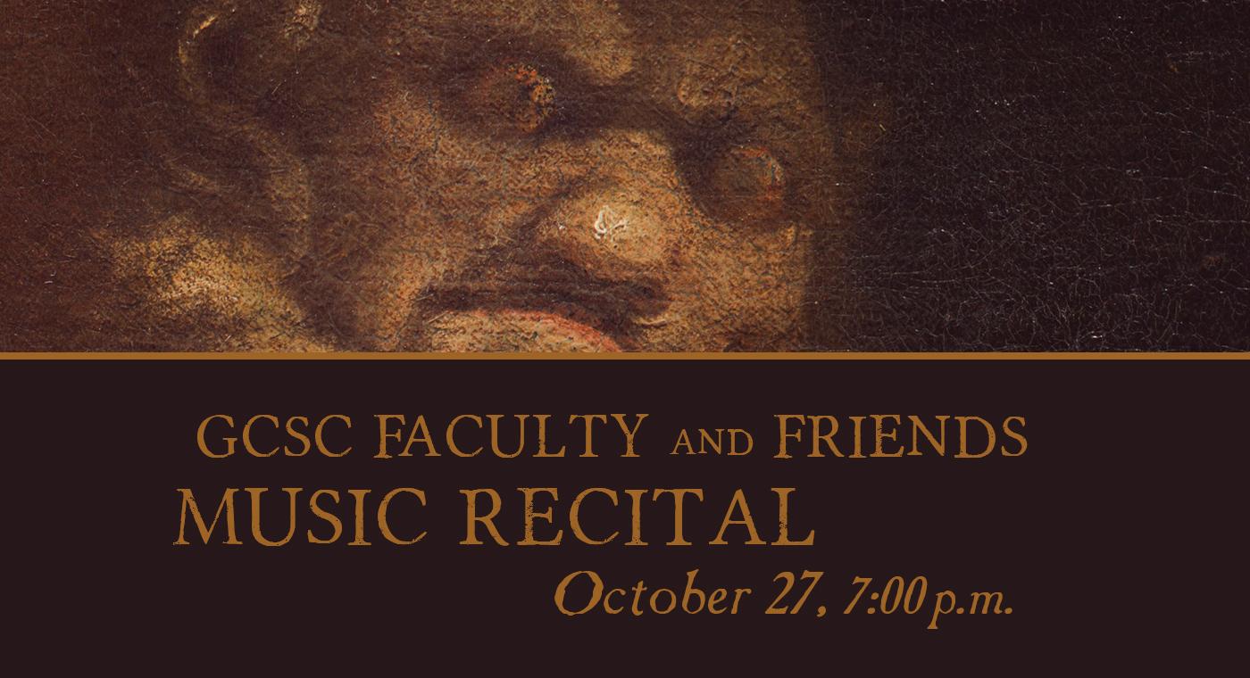 GSCS FAculty and Friends Recital
October 27, 7 p.m. 